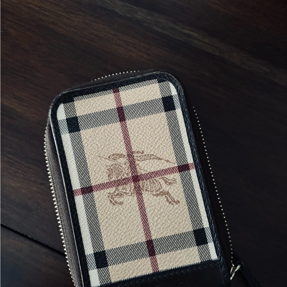 Burberry Brown Leather Card Holder